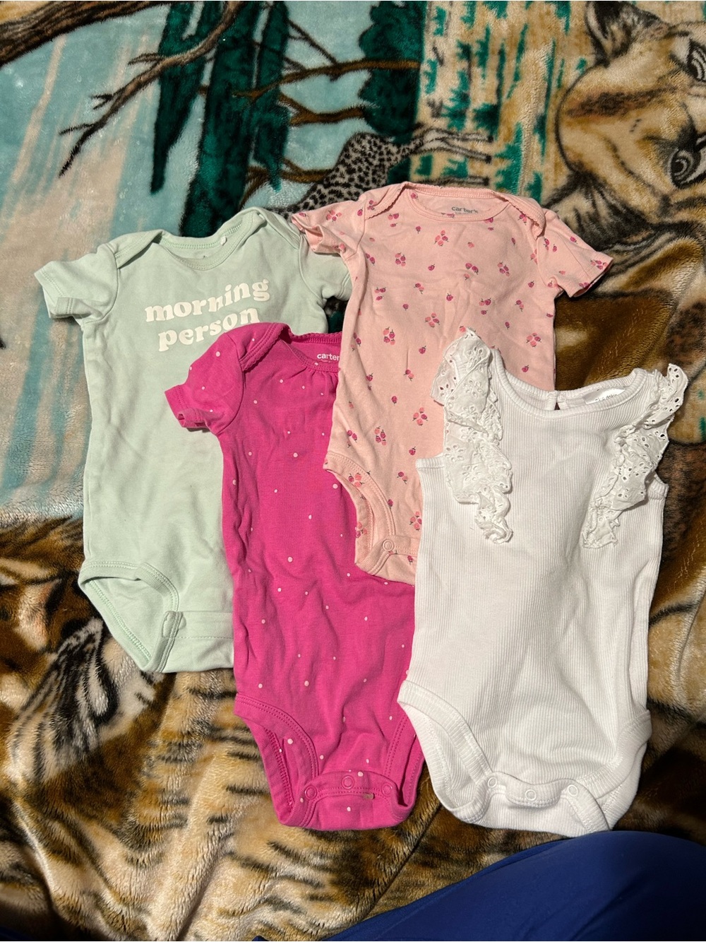 One-Piece Bodysuit Set - Mint, Hot Pink, Light Pink, White